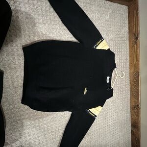 Elegant Black and Yellow Women's Sweater